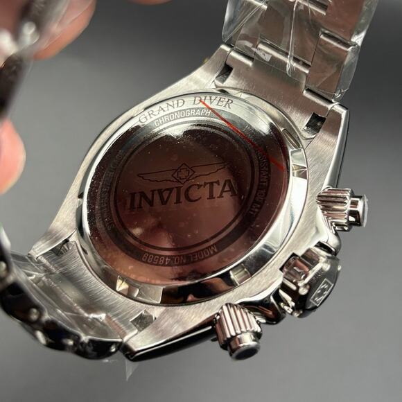 Invicta Grand Diver 48589 Men’s Chronograph 52mm Stainless Steel 100M NIBWT - Picture 3 of 17
